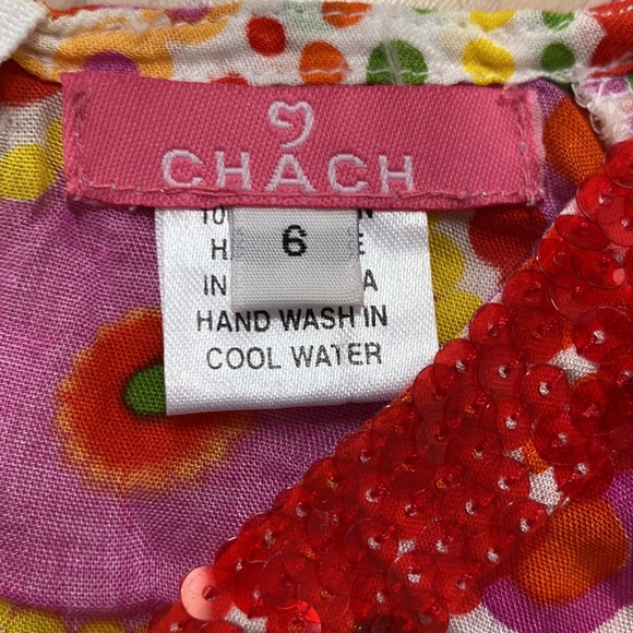 CHACH girls beads embellished soft cotton flare sleeve cover up dress - Picture 4 of 9